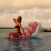Clear Pink Glitter Leisure Chair Pool Float